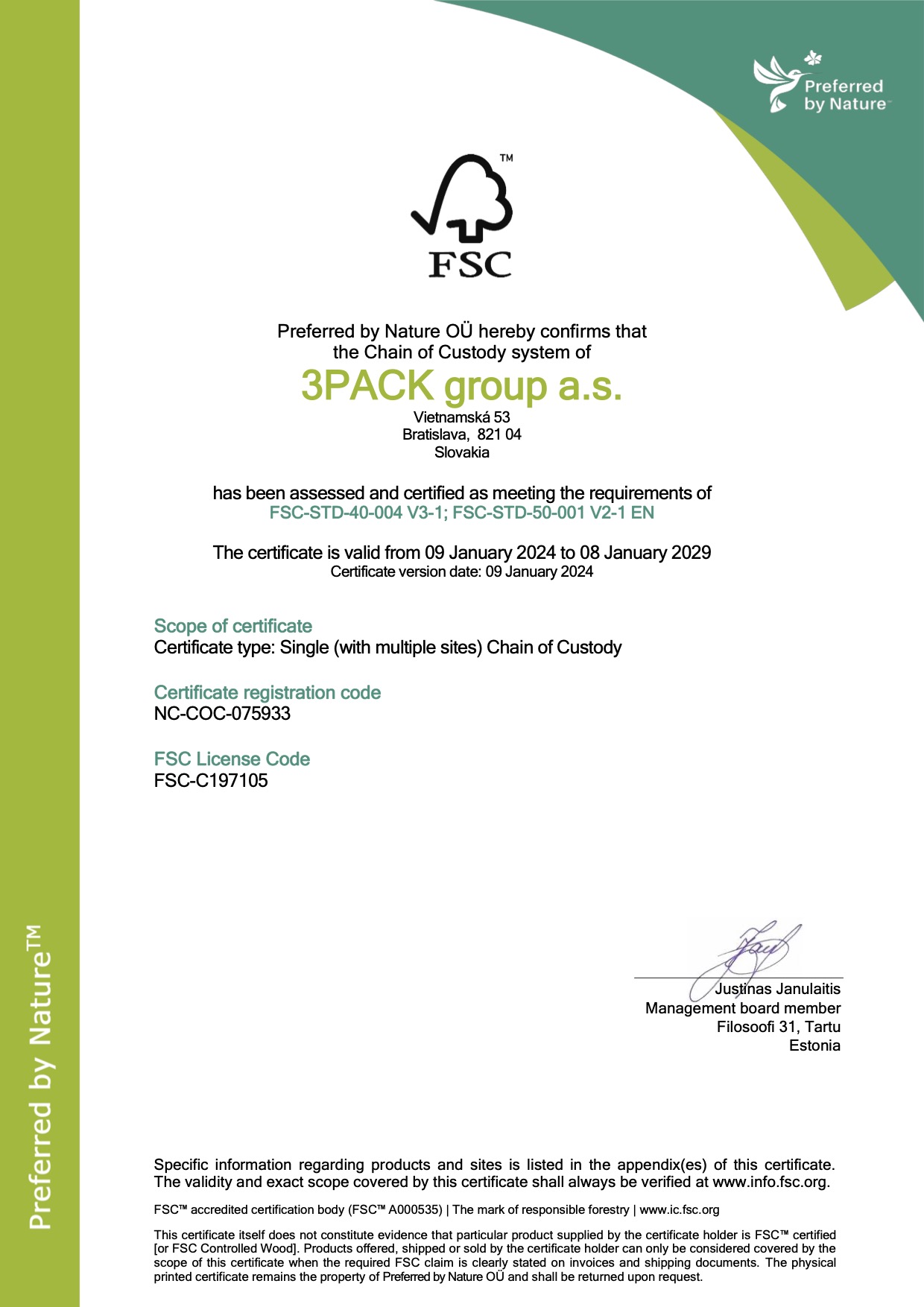 fsc coc certificate 9.1.2024